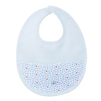 法國Petit Bateau小帆船純棉淺藍圍兜