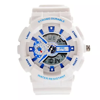 SKMEI-0929多功能冷光電子運動錶(白色)