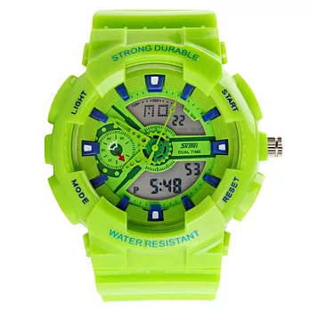 SKMEI-0929多功能冷光電子運動錶(螢光綠)