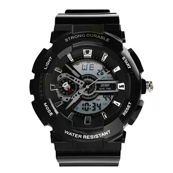 SKMEI-0929多功能冷光電子運動錶(黑色)