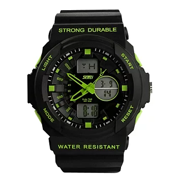 SKMEI-0955多功能冷光電子運動錶(綠色)