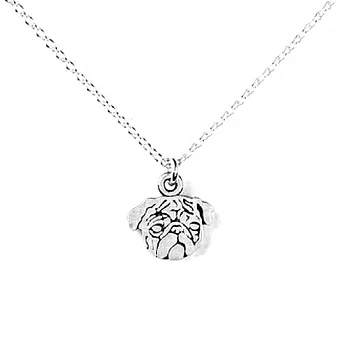 【Dogeared】許願項鍊 WAG BY DOGEARED 八哥犬 PUG 925純銀項鍊~18吋