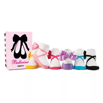 美國《TRUMPETTE》 芭蕾巨星 造型棉襪禮盒【6雙入】(1-2Y)