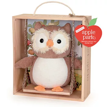 【 美國 Apple Park 】有機棉玩偶彌月禮盒 - 鞦韆貓頭鷹
