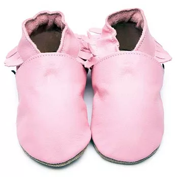 英國製Inch Blue，真皮手工學步鞋禮盒，Moccasin-Baby Pink(6~12M)