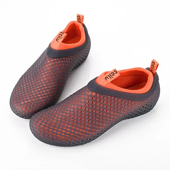 CCILU 馳綠 PIRAYA 食人魚系列晴雨鞋 (男款)8螢光橘x鐵灰