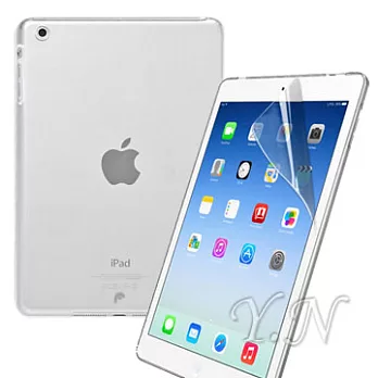 iPad mini 1代 超值保護組(防刮螢幕貼+晶亮透明硬殼)