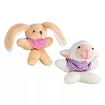 Mup. Mup. 手工多功能伸縮公仔玩偶 2入好友套組 – 咪咪羊+長耳野兔