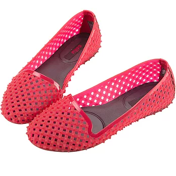 CCILU 馳綠 VALERIE 透視龐克晴雨娃娃鞋 (女款)6草莓紅