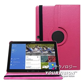 Samsung NotePRO 12.2吋 P9000 P9050 P900 P905 可旋轉多功能皮套_桃紅