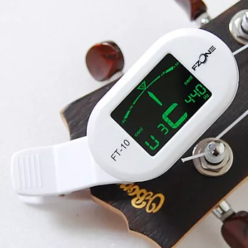 FZONE 烏克麗麗/吉他 5合1 可微調 調音器(白)