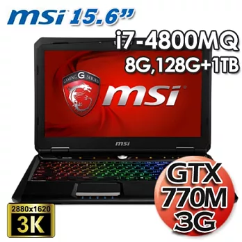 MSI 微星 GT60 3K 15.6吋 i7-4800MQ GTX770 3G獨顯 Win8.1遊戲筆電(GT60 2OC-BB74808G1T0DB81M)