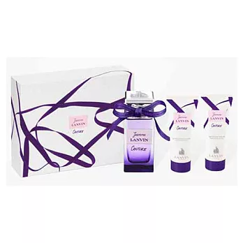 【LANVIN】紫漾霓裳淡香精禮盒-淡香精+身體乳+沐浴膠