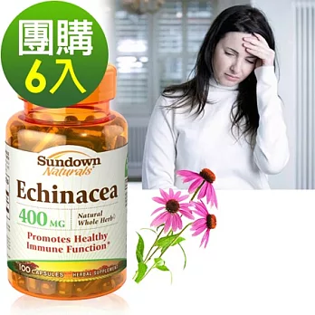 Sundown日落恩賜 天然紫錐花膠囊(100粒x6瓶)組