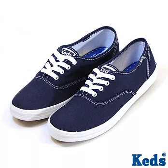 【KEDS】素面休閒帆布鞋(WF34200)5.5深海藍