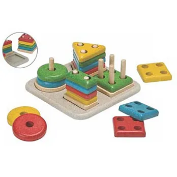 PLAN TOYS 學齡前積木- PLANWOOD 幾何分類板