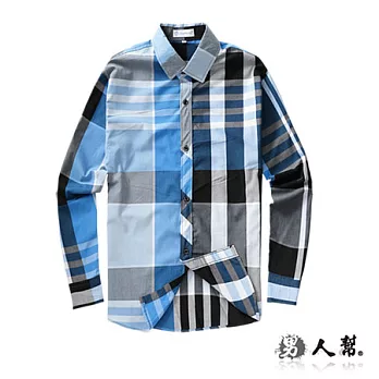 【男人幫 】S5184＊韓式時尚作風【都會休閒紳士風格素面多色長袖襯衫】水藍色 M號