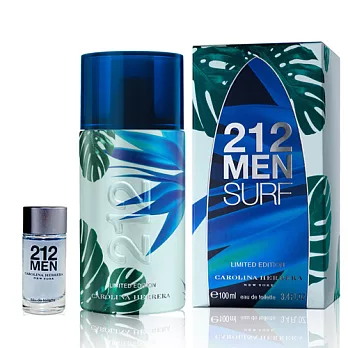 Carolina Herrera212夏日浪潮限量男性淡香水100ml (贈212男小香)