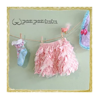 Panpantutu 斜紋風澎澎裙-法國粉S