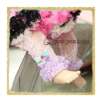 Panpantutu內搭褲-蕾絲透明內搭褲-粉紫90cm