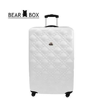 BEAR BOX☆莎莎代言☆時尚香奈兒ABS系列霧面輕硬殼旅行箱/行李箱/登機箱/拉桿箱20吋20吋天使白