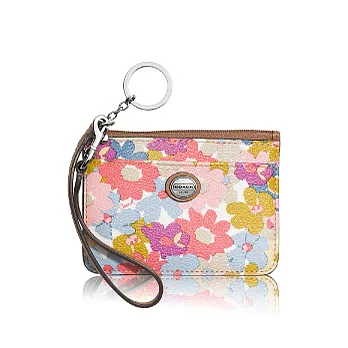 COACH 簡約造型鑰匙圈/零錢包_碎花彩色