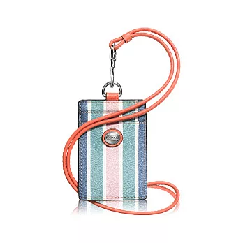 COACH 經典款造型證件夾/識別證套_粉藍色