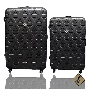 Gate9☢花花系列ABS霧面旅行箱28+24兩件組28吋黑色