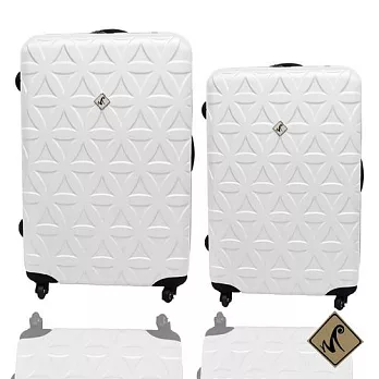 Gate9☢花花系列ABS霧面旅行箱28+24兩件組28吋白色