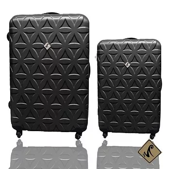 Gate9☢花花系列ABS霧面旅行箱28+20兩件組28吋黑色