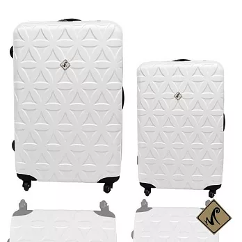 Gate9☢花花系列ABS霧面旅行箱28+20兩件組28吋白色