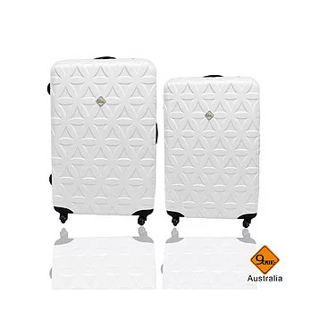 Gate9☢花花系列ABS霧面旅行箱24+20兩件組24吋白色