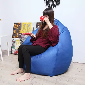 【H&D】DROP水滴亮彩懶人沙發藍色