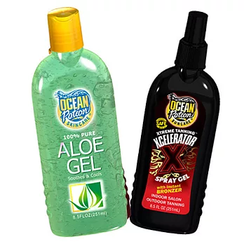 【深古銅助曬草本舒緩組 】Ocean Potion海洋魔力 蘆薈曬後保濕凝膠+ 極速古銅噴霧助曬凝膠