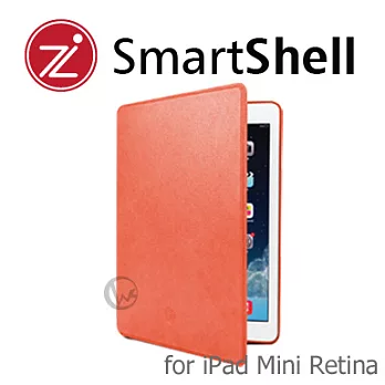 Cozisytle SmartShell 亮彩真皮 無段式調整 iPad mini & mini with Retina 平板保護套 辣橘橙