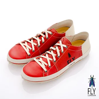 Fly London(男)★宅型男御用 撞色牛皮休閒鞋 -39炫紅白