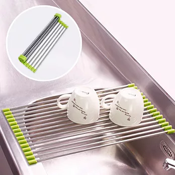不銹鋼瀝水架(40X24CM)綠色