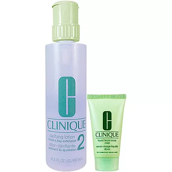 CLINIQUE 倩碧 三步驟溫和潔膚水2號(487ml)送好禮三選一#洗面膠(30ml)