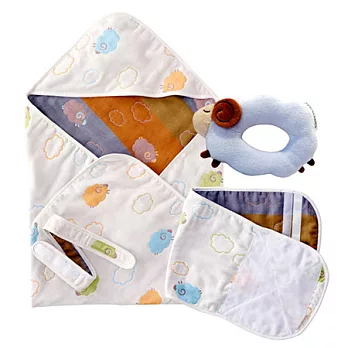 【奇哥】六層紗禮盒 ( 包巾+肚圍+手搖鈴 )