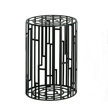MOROSO Kub 鏤空年輪矮桌凳（小黑）