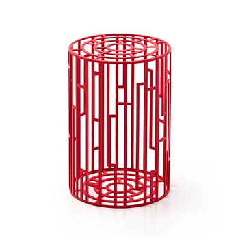 MOROSO Kub 鏤空年輪矮桌凳（小紅）