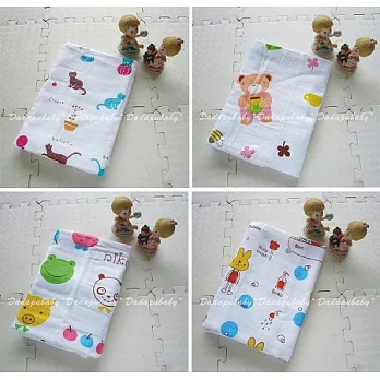 外銷日本-多用途雙層途華夫格浴巾(可當涼被 四季被 兒童毯 浴巾大人小孩都可使用尺寸:60cmX120cm)女生款~~電腦隨機出貨不挑款喔~~白色