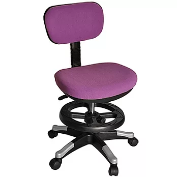 【凱堡】Baby粉彩兒童成長椅/電腦椅(搭配銀段椅腳/腳踏圈)活動-粉紫