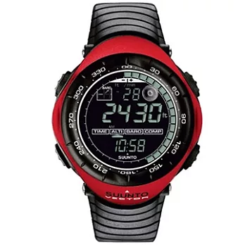 【SUUNTO】Vector Red 系列天行者 專業戶外運動腕錶/登山錶 具高度計.指北針.氣壓計.溫度計(紅/黑 SUSS011516400)