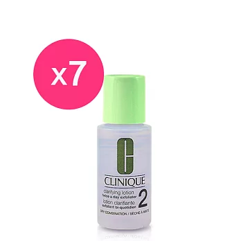 CLINIQUE 倩碧 三步驟溫和潔膚水二號30ml*6(百貨專櫃貨)