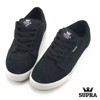 SUPRA 麂皮滑板運動休閒鞋款9.5黑x白