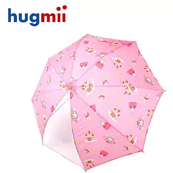 【Hugmii】滿圖造型兒童雨傘_馬車城堡粉色