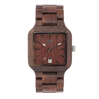 WEWOOD義大利時尚木頭腕錶 方形錶款系列MentisChocolate