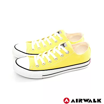 美國AIRWALK-瑞典復刻款帆布鞋-女6黃