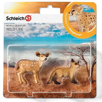 Schleich 史萊奇動物模型-小鹿 & 小狐狸